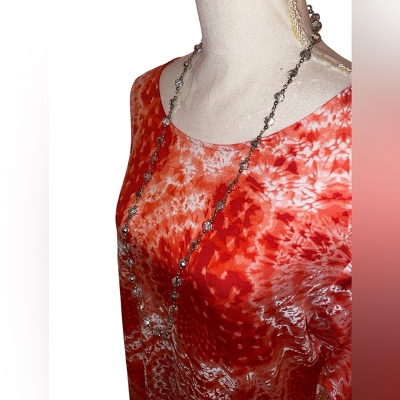 Ruby Rd Tunic Top in Orange Size Large - Picture 3 of 6